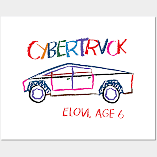 Cybertruck Style Posters and Art